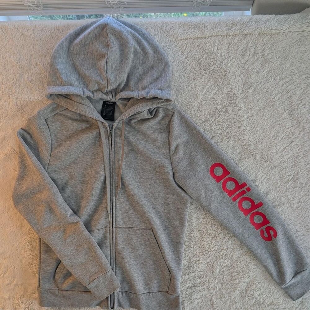 Adidas Women's Grey Hoodie